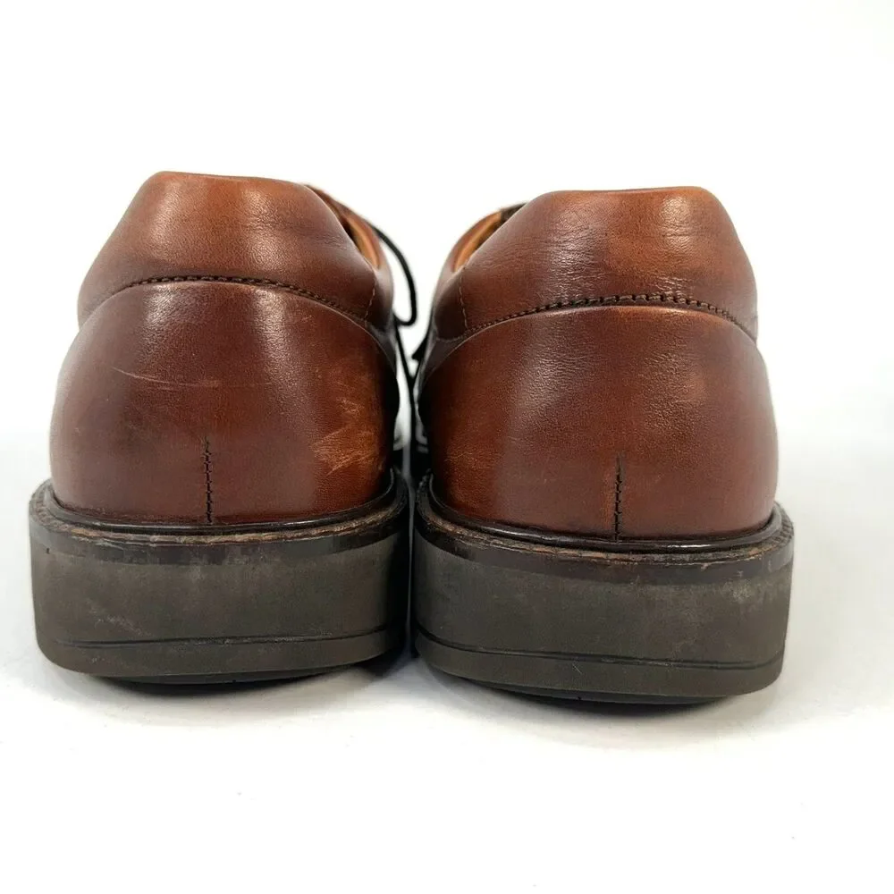 Ecco Holton Apron Shoe Men's Size US 13/EU 46 Toe Derby Dress Brown Leather